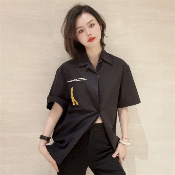 9a+ quality lv louis vuitton eiffel tower embroidery shirt